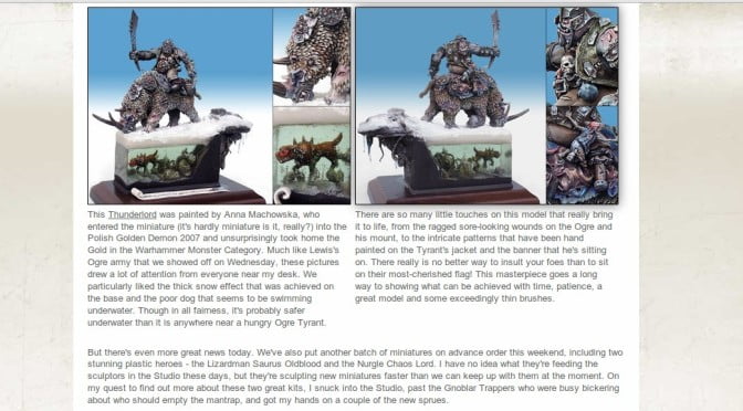 Ańa’s ogre thunderlord showcased by Games Workshop