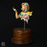 The Dreamer, bust inspired by Japanese decora