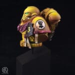 Imperial Fists Space Marine bust
