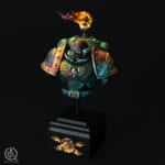 Salamanders Space Marines bust